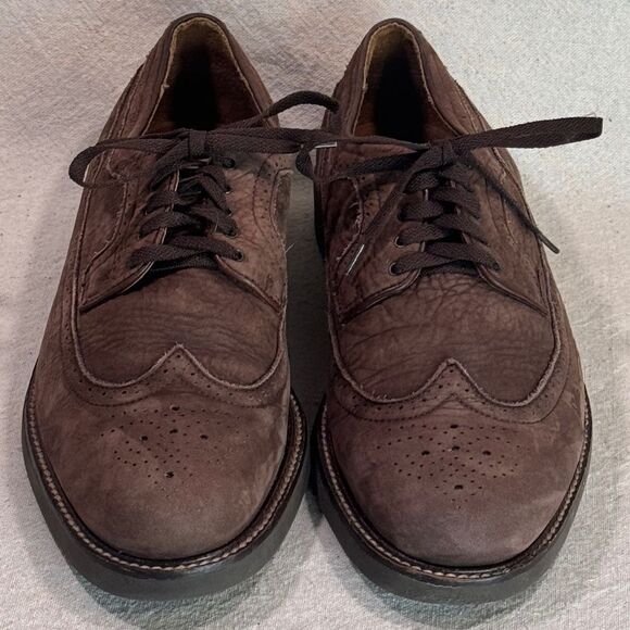 G.H. Bass & Co. Wingtip Oxford Suede Shoes Mens Size 10M - Picture 2 of 16